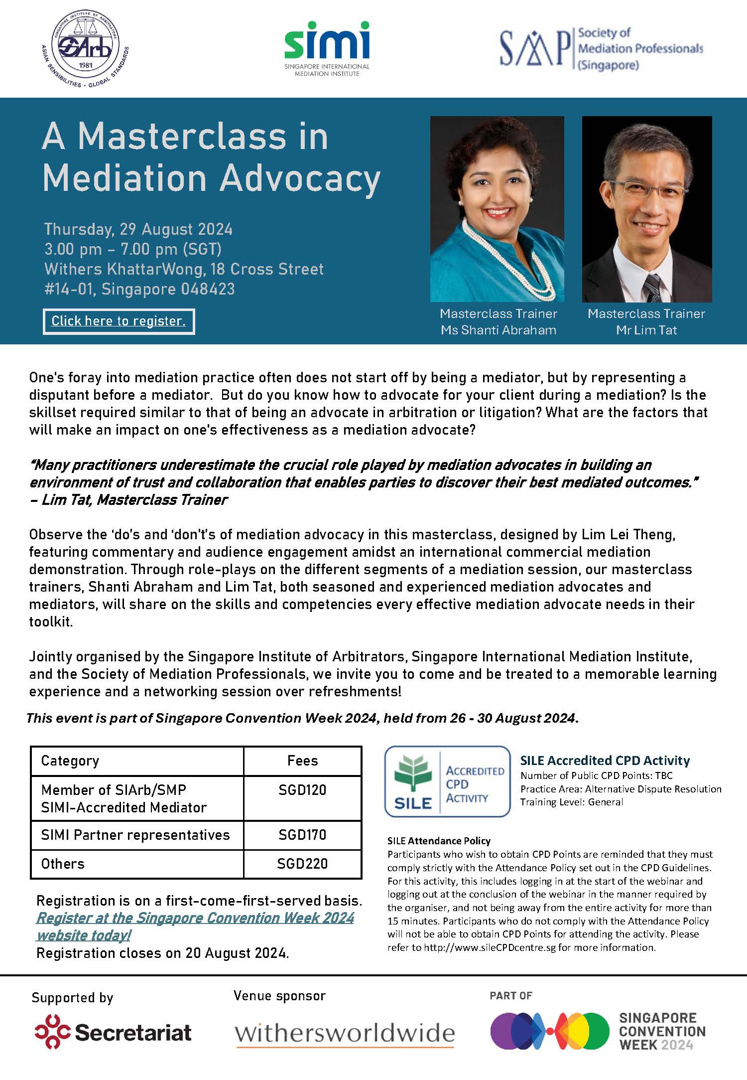 A Masterclass in Mediation Advocacy Flyer 24 July 2024 Page 1